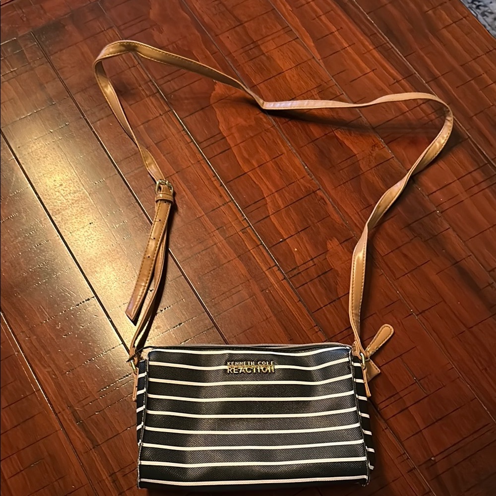 Kenneth Cole Reaction Black and White Striped Women's Bag